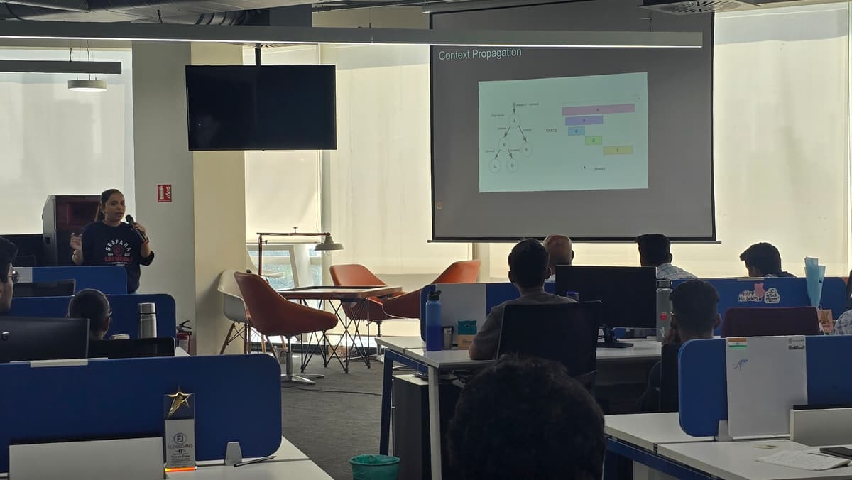 People collaborating at a workshop.