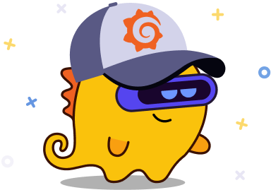 Official Grafana Grot Mascot with Explorer Hat